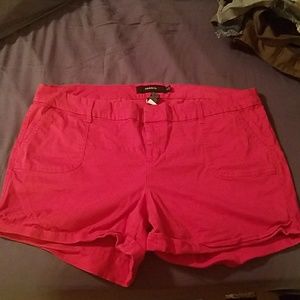 Hot Pink stretchy Dress Shorts Torrid